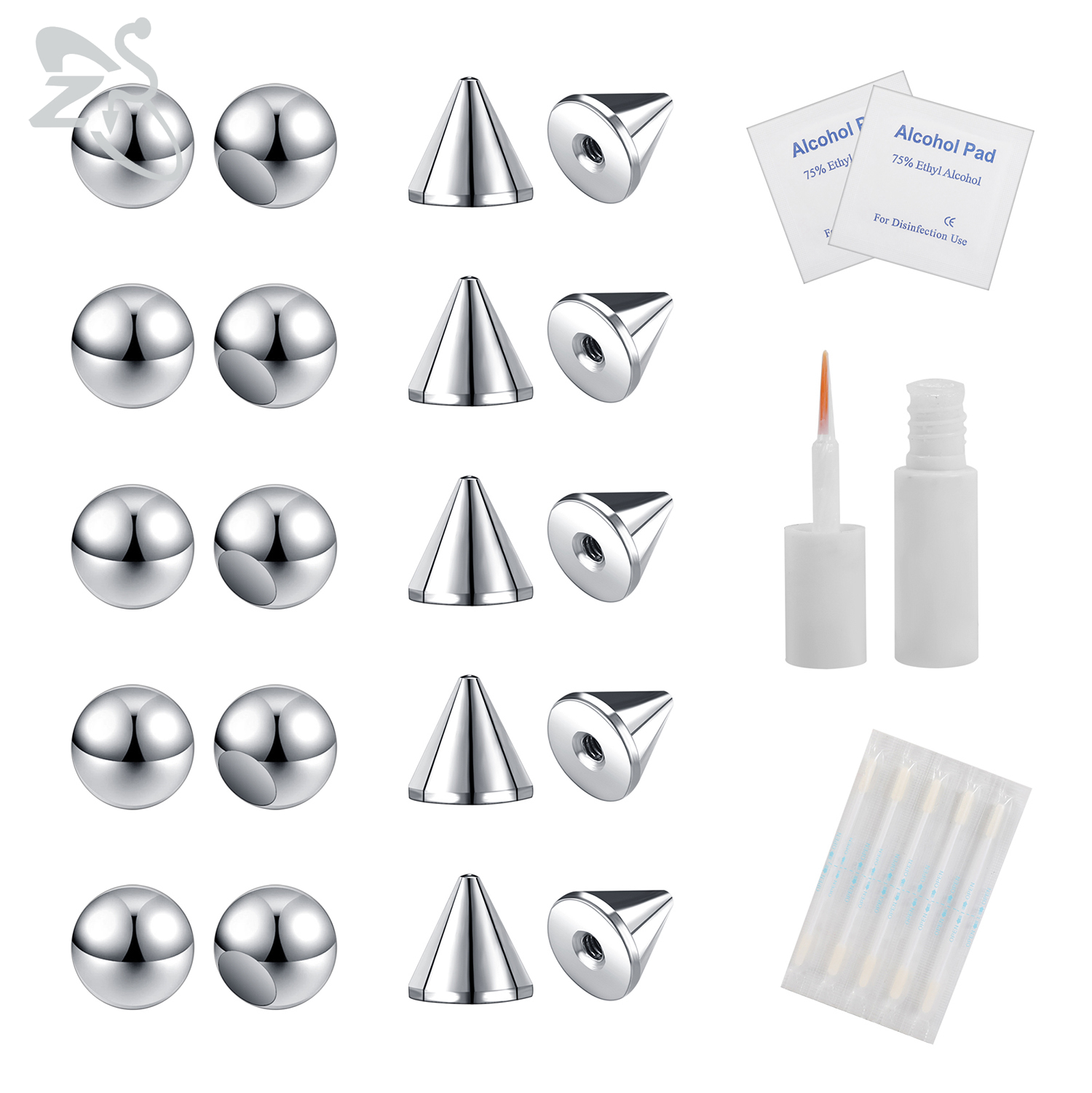 Body Jewelry Lip Ring - ZS 1 Set Fake Eyebrow Ring