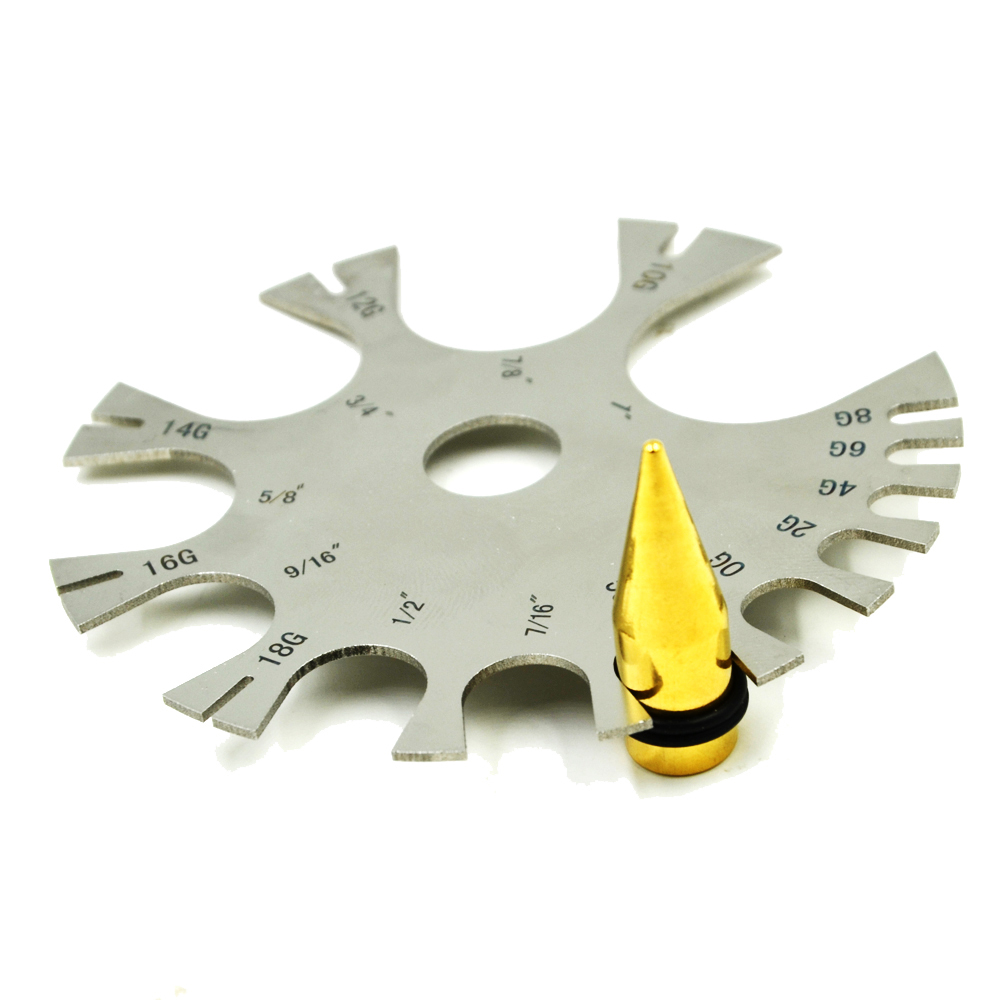 Stainless Steel Gauge Wheel Be - Body Jewelry Gauge To Mm avaliação e preço