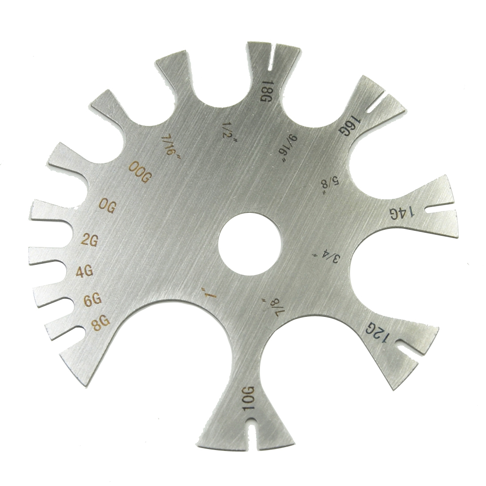 Stainless Steel Gauge Wheel Be - Body Jewelry Gauge To Mm avaliação e preço