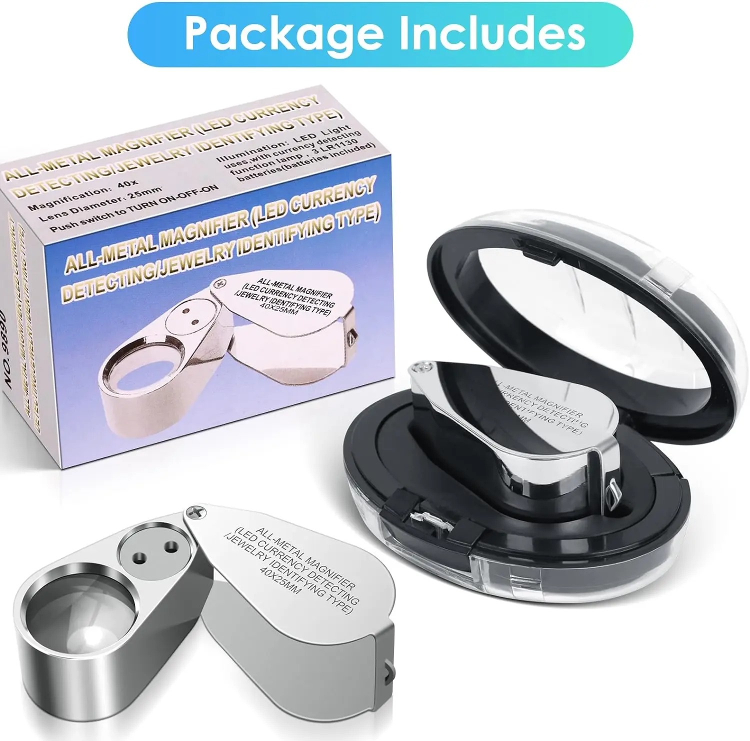 40X Illuminated Jeweler Loupe  - Body Jewelry Repair avaliação e preço