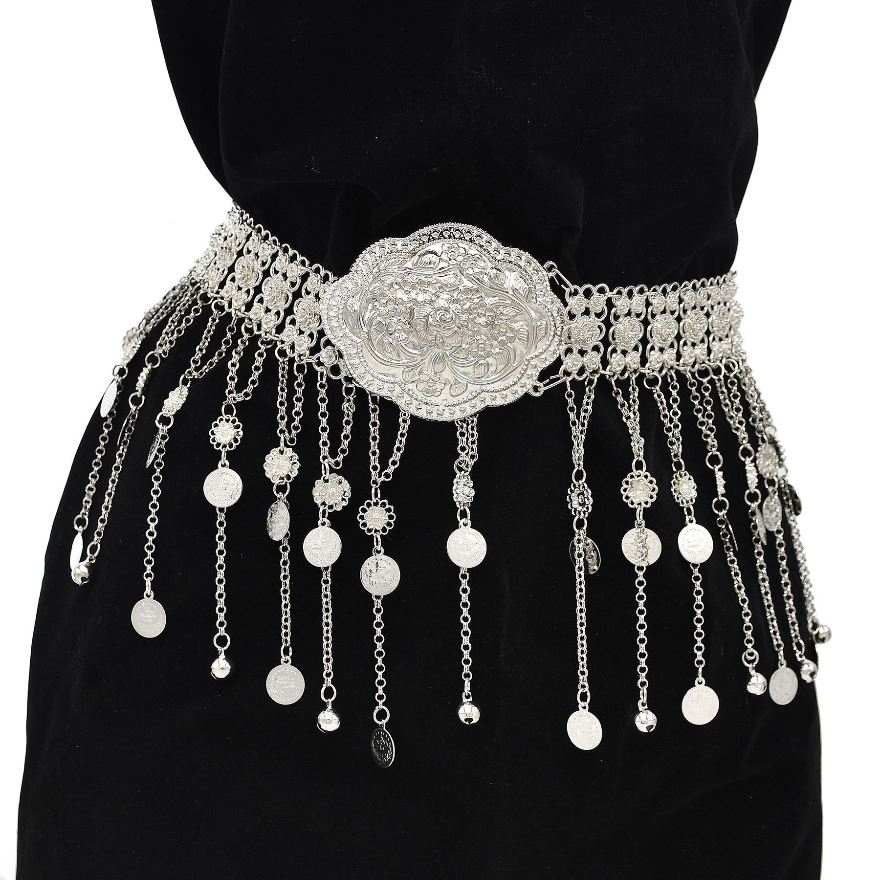 Silver Plated Moroccan Caftan  - Body Jewelry Indian avaliação e preço
