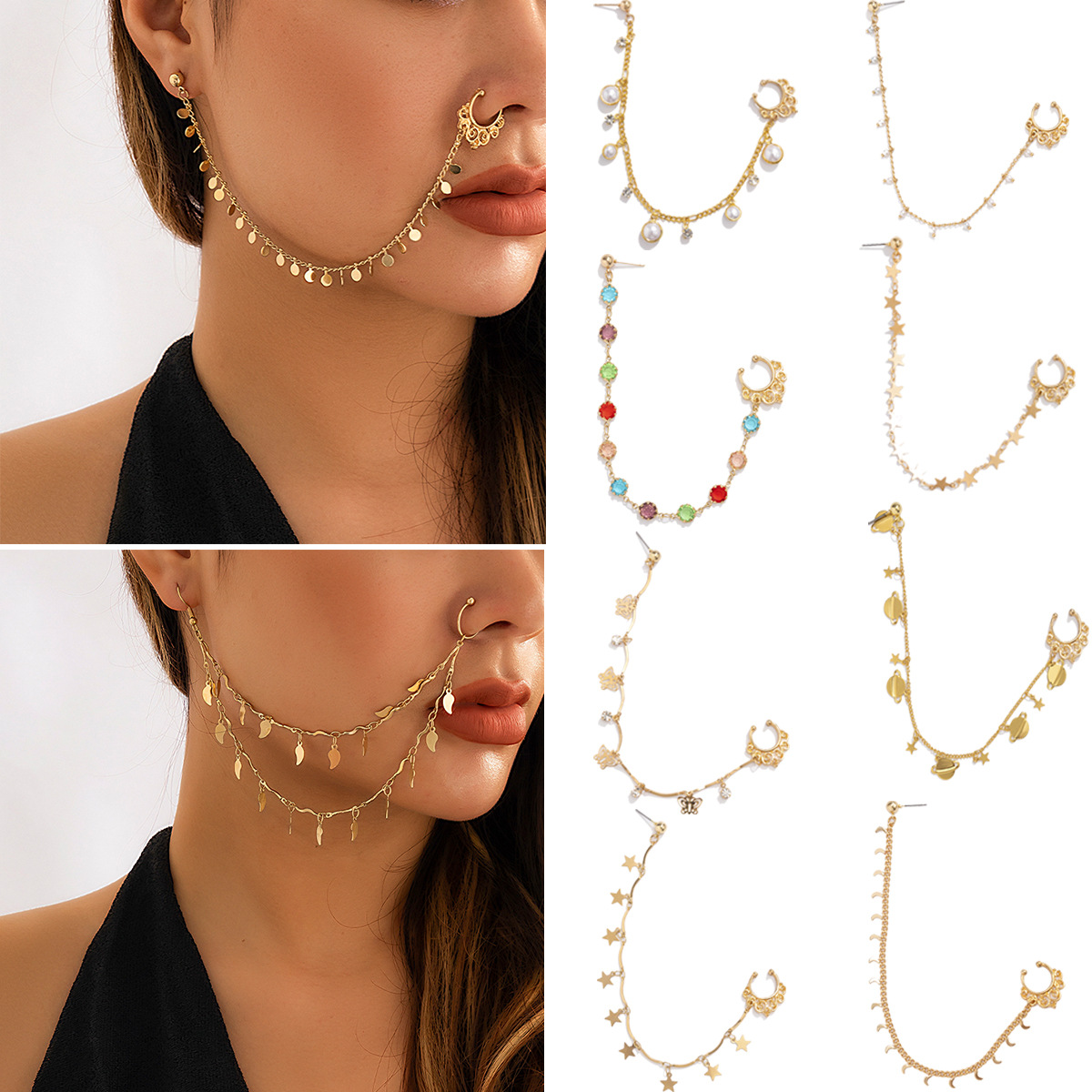 Indian Gold Color Pearl Butter - Body Jewelry Indian avaliação e preço