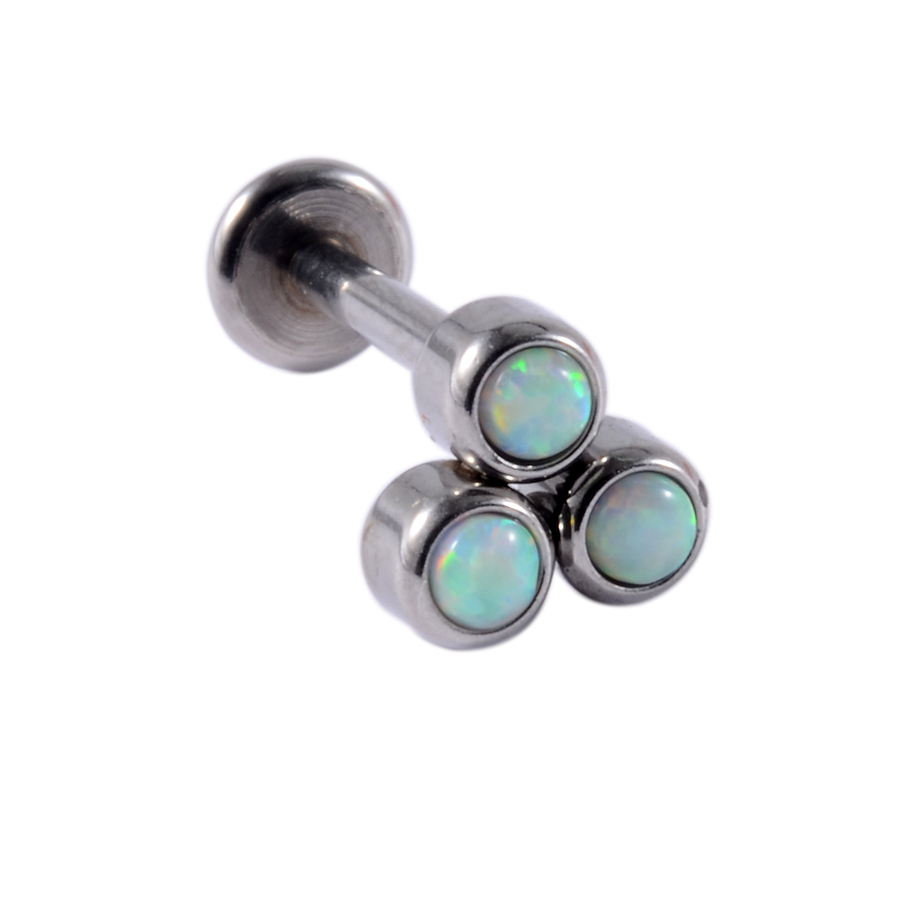 1Pcs G23 Titanium&Steel Opal C - Cluster Stud Ear avaliação e preço