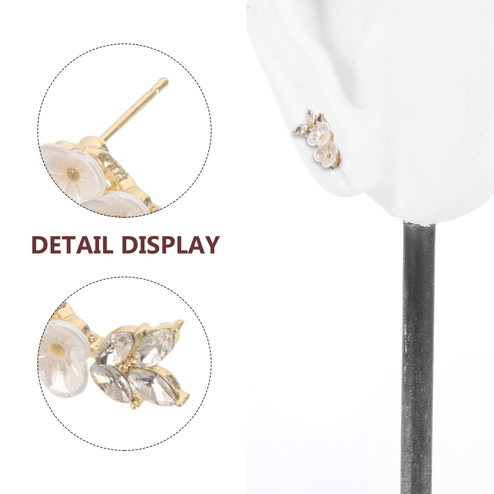 1Pair Golden Plum Flower Stud  - Cluster Stud Ear avaliação e preço