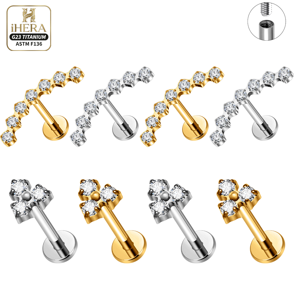 ASTM F136 Titanium Curved Clus - Cluster Stud Ear avaliação e preço