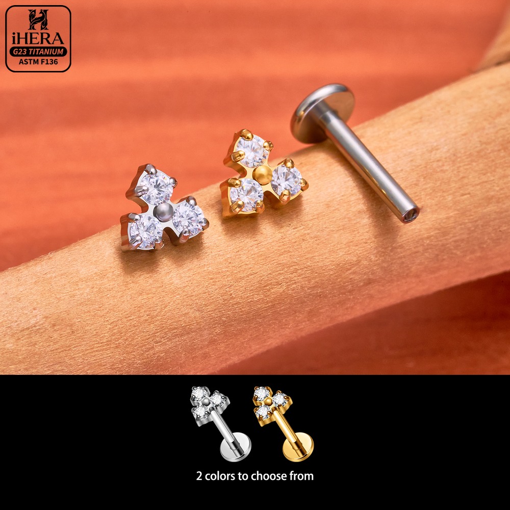 ASTM F136 Titanium Curved Clus - Cluster Stud Ear avaliação e preço