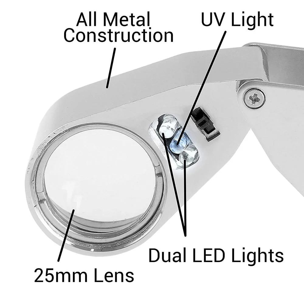 40X Illuminated Jeweler Loupe  - Body Jewelry Repair avaliação e preço