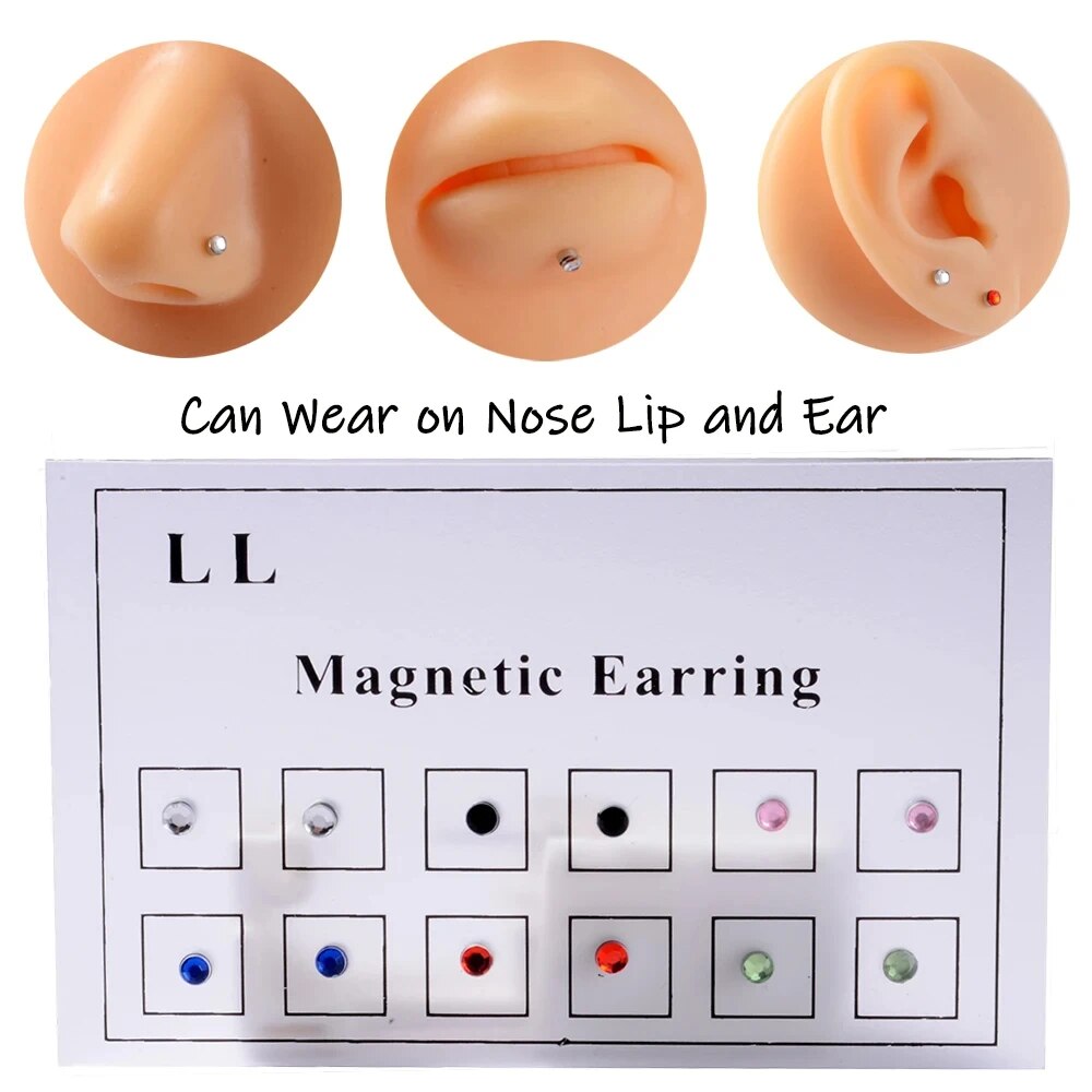 12PCS/Card Fake Cheater Non Pi - Body Jewelry Lip Ring avaliação e preço