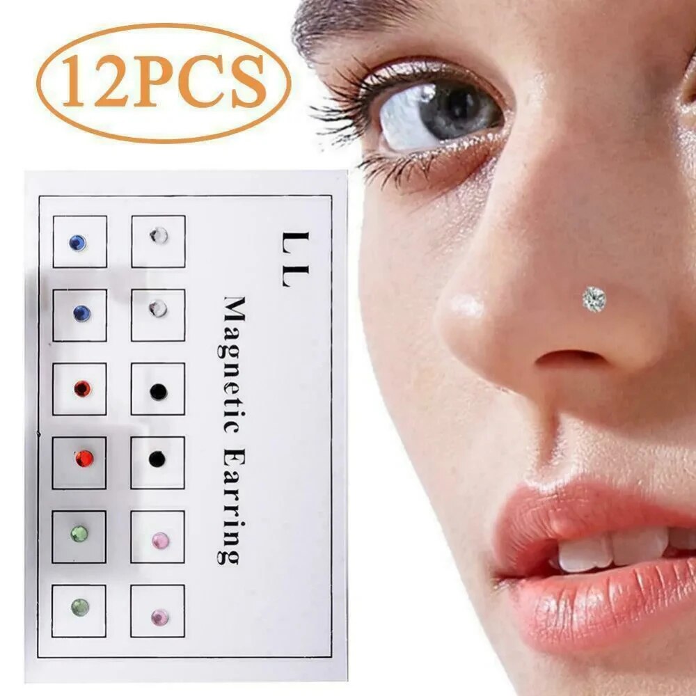 12PCS/Card Fake Cheater Non Pi - Body Jewelry Lip Ring avaliação e preço