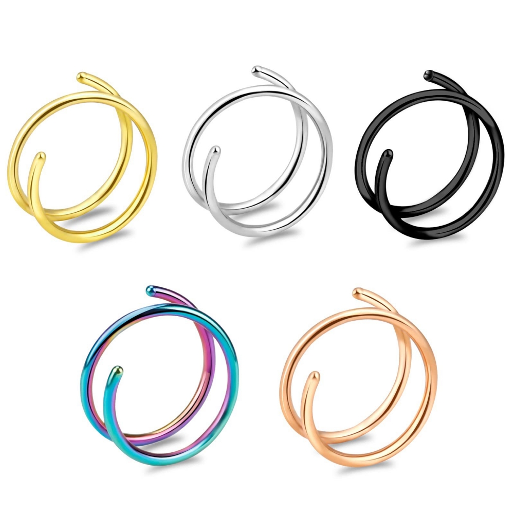1PC Stainless Steel 316 Double - Body Jewelry Lip Ring avaliação e preço