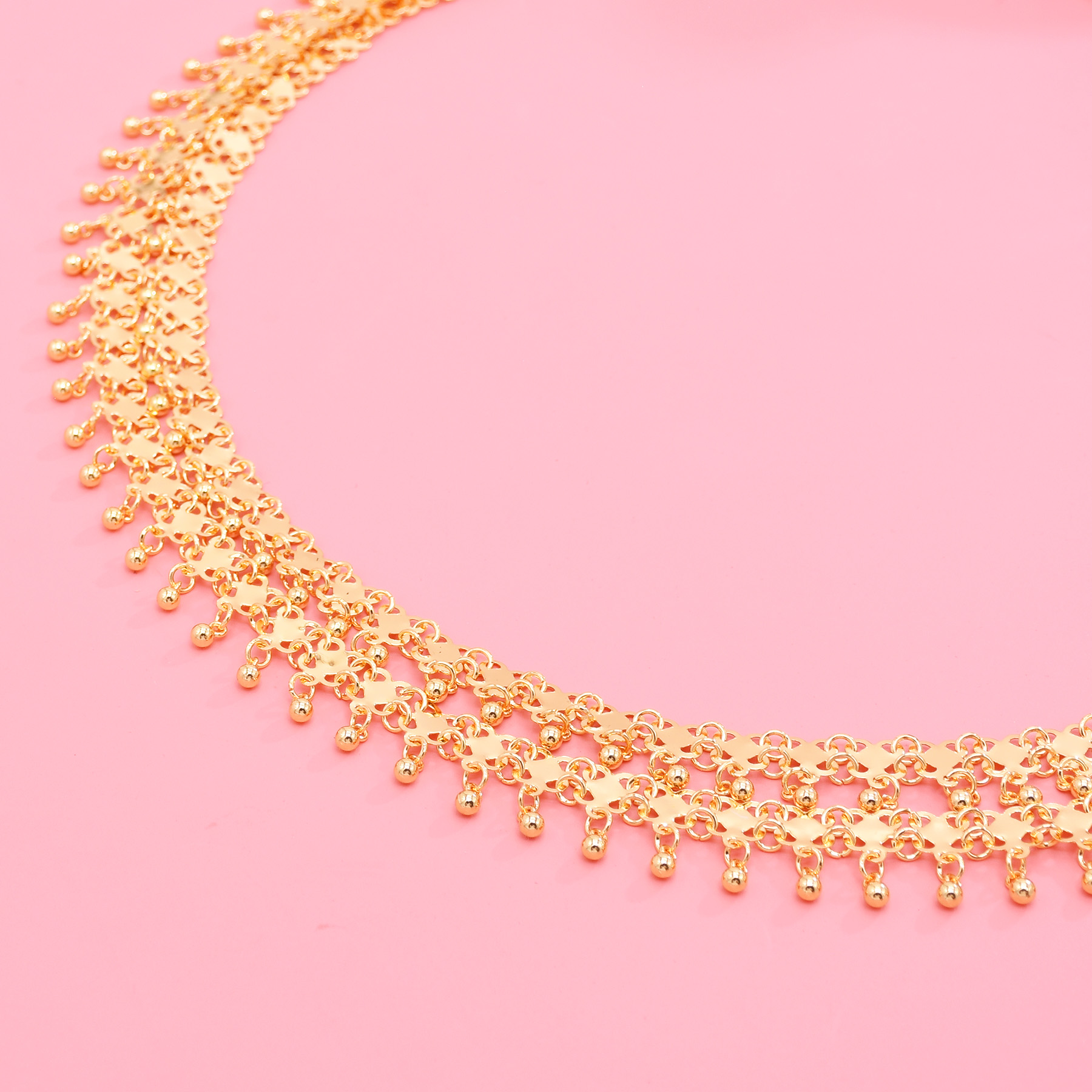 Golden Beads Tassel Shoulder C - Body Jewelry Indian avaliação e preço
