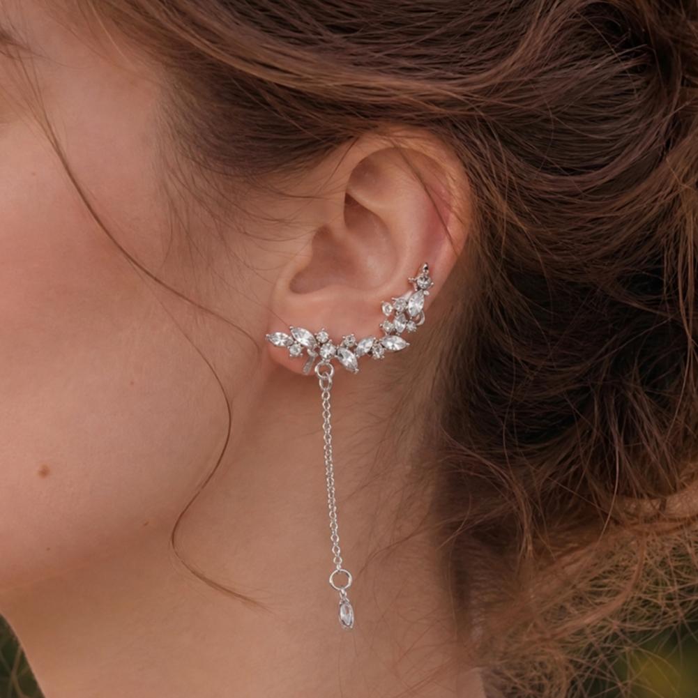 Long Tassel Earrings Diamond F - Cluster Stud Ear avaliação e preço