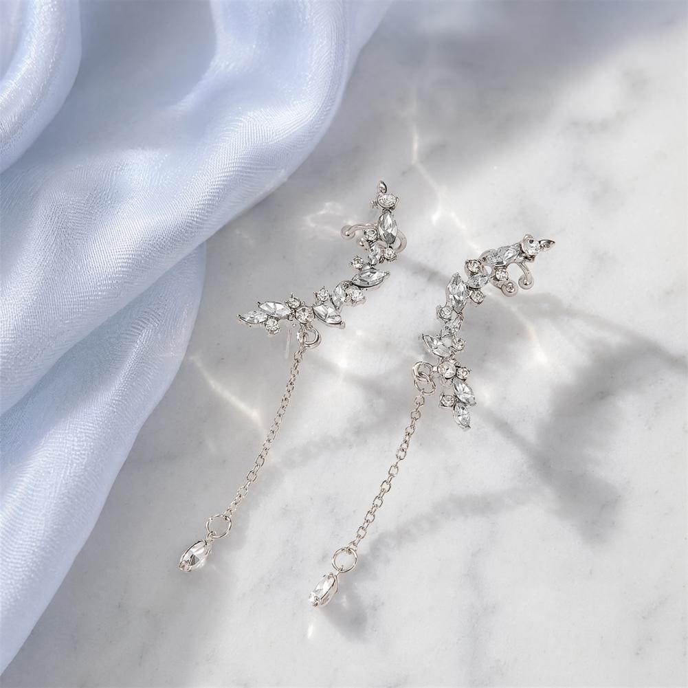 Long Tassel Earrings Diamond F - Cluster Stud Ear avaliação e preço