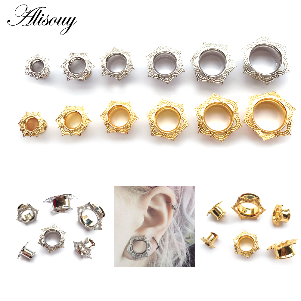 Alisouy 2 PCS Gold Color Plug  - Body Jewelry Gauge To Mm avaliação e preço