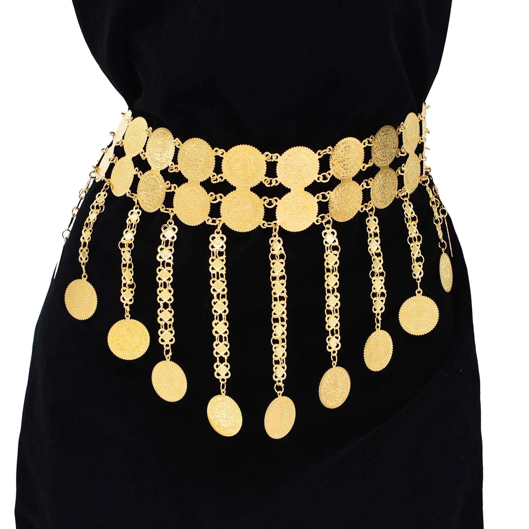 Golden Double Layer Coins Long - Body Jewelry Indian avaliação e preço