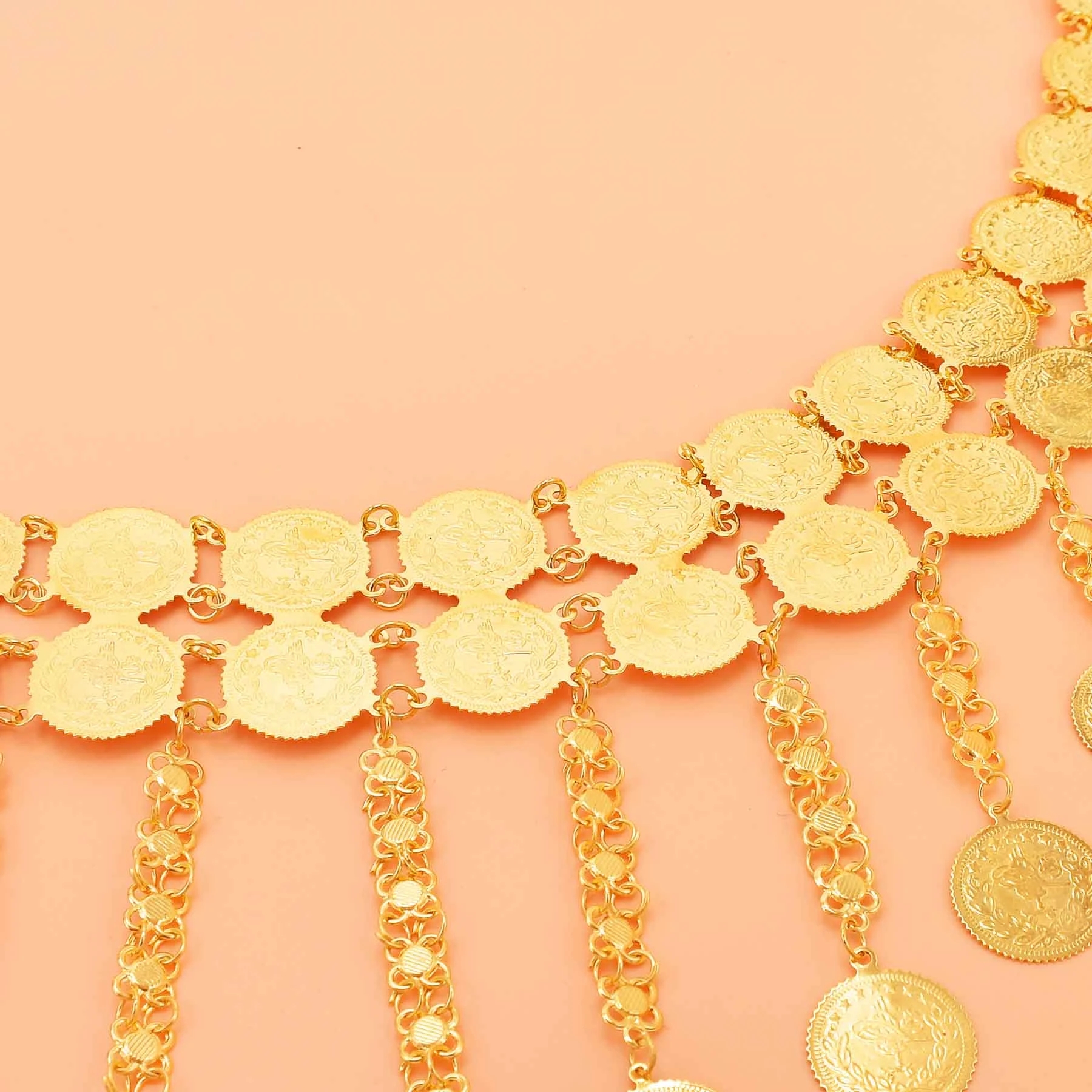 Golden Double Layer Coins Long - Body Jewelry Indian avaliação e preço