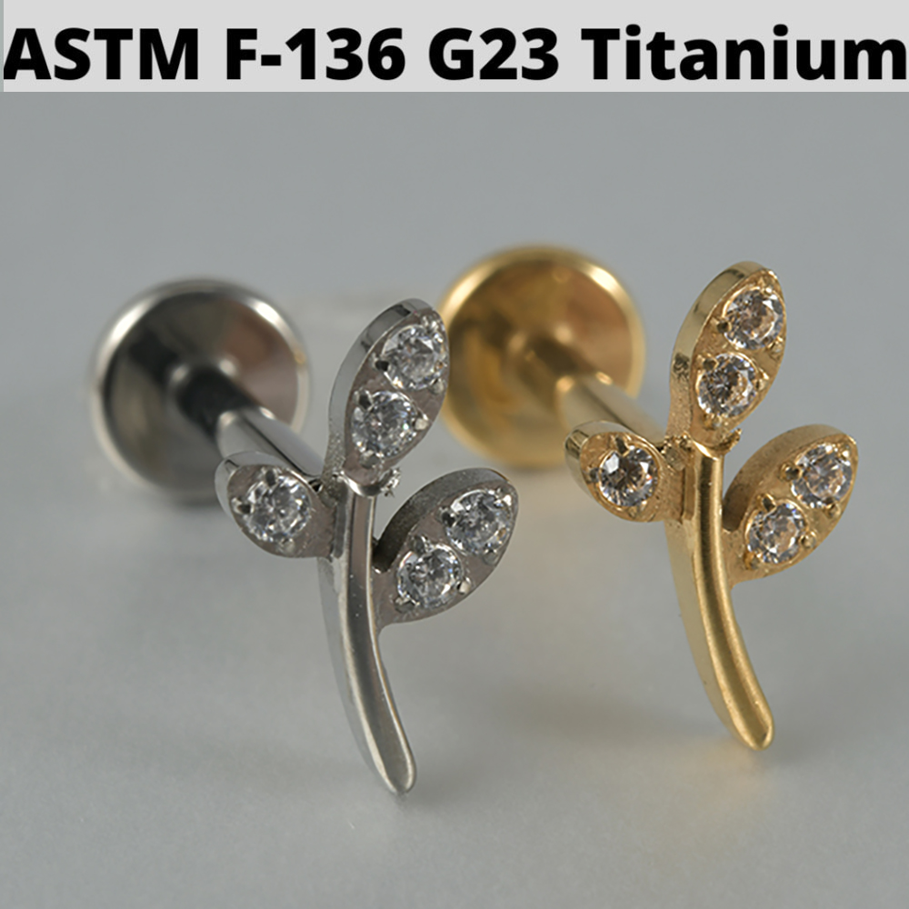 1PC Zircon&Opal G23 Solid Tita - Cluster Stud Ear avaliação e preço