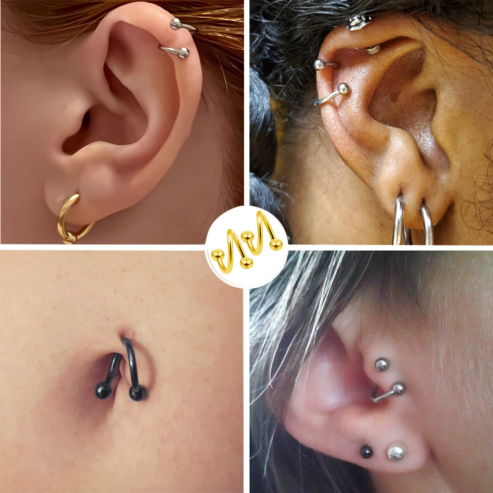 Women's Spiral Earrings Pierci - Body Jewelry Lip Ring avaliação e preço