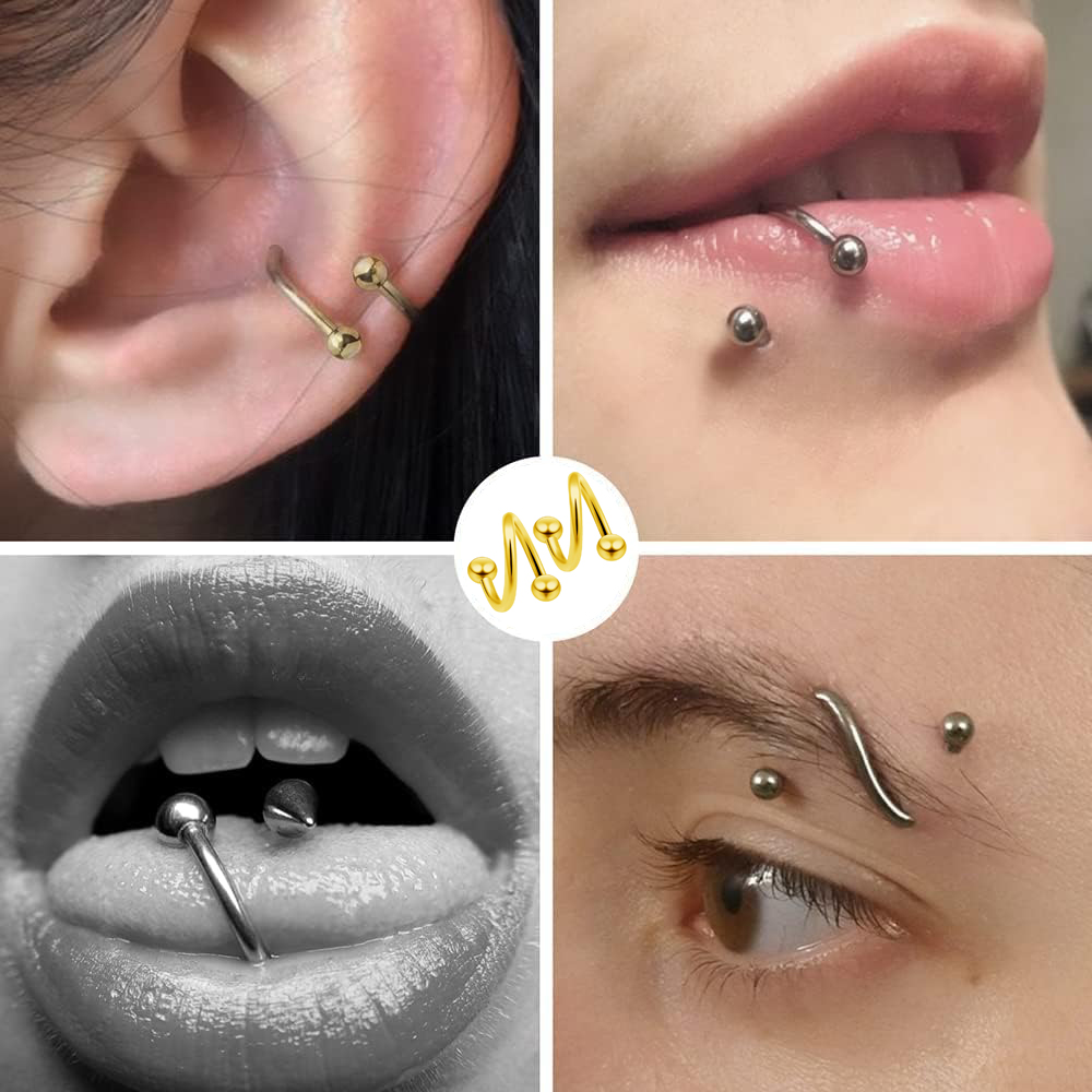 Women's Spiral Earrings Pierci - Body Jewelry Lip Ring avaliação e preço