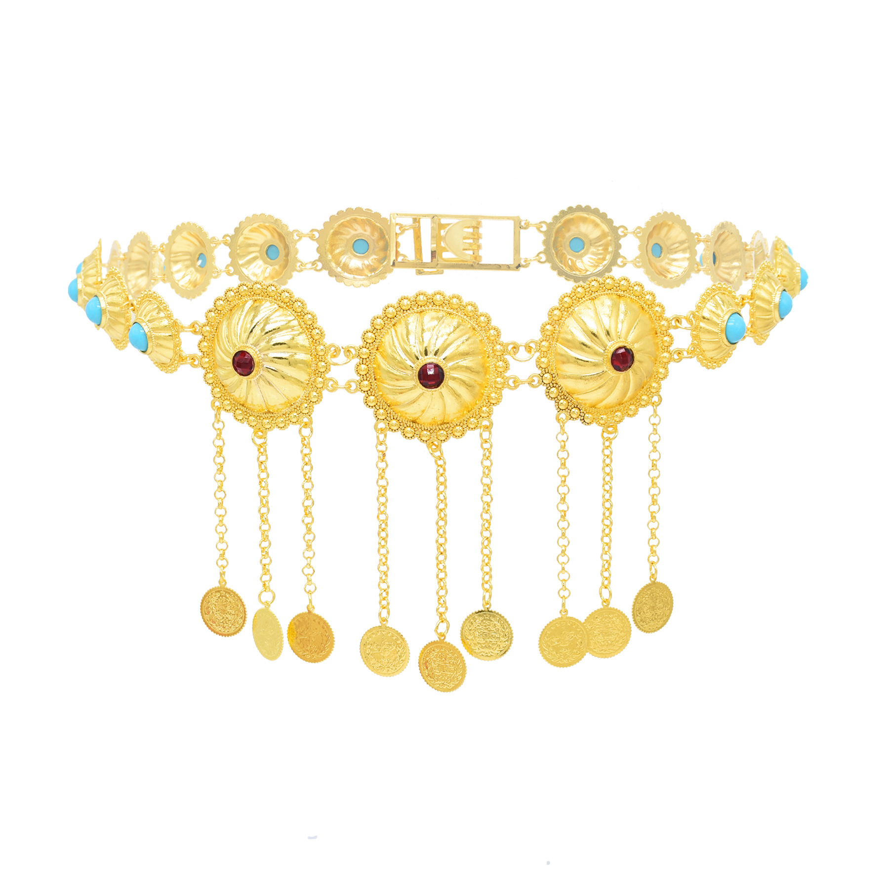 New Golden Hemispherical Inlai - Body Jewelry Dubai avaliação e preço