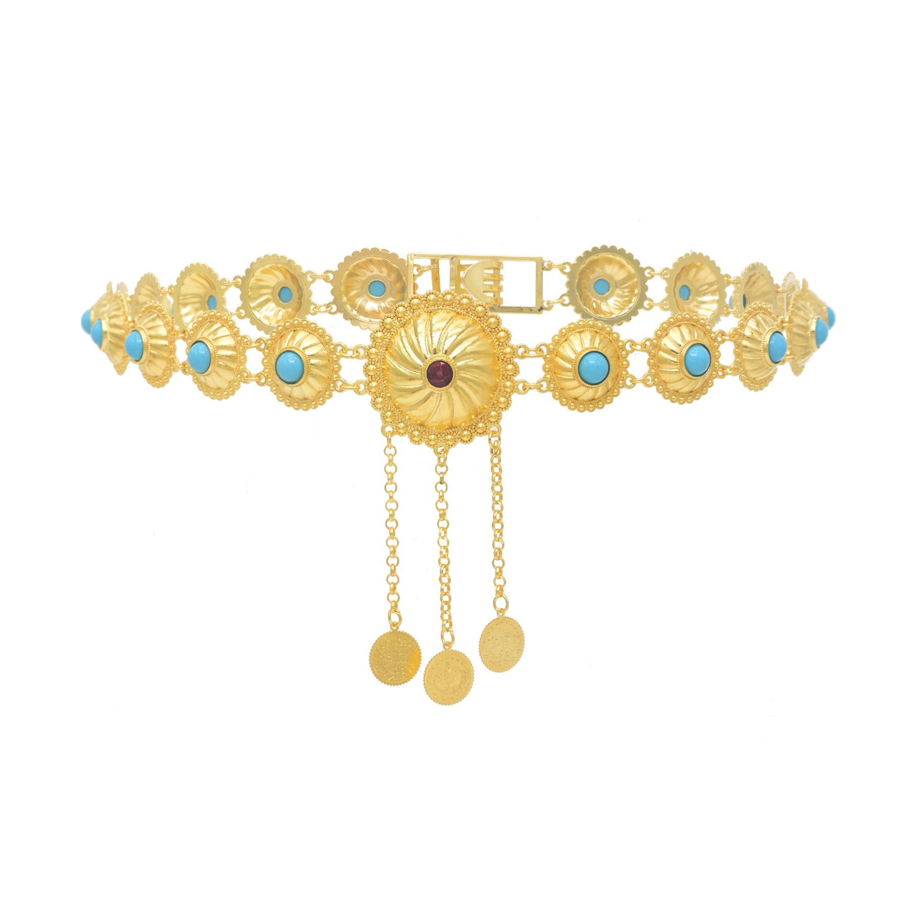 New Golden Hemispherical Inlai - Body Jewelry Dubai avaliação e preço