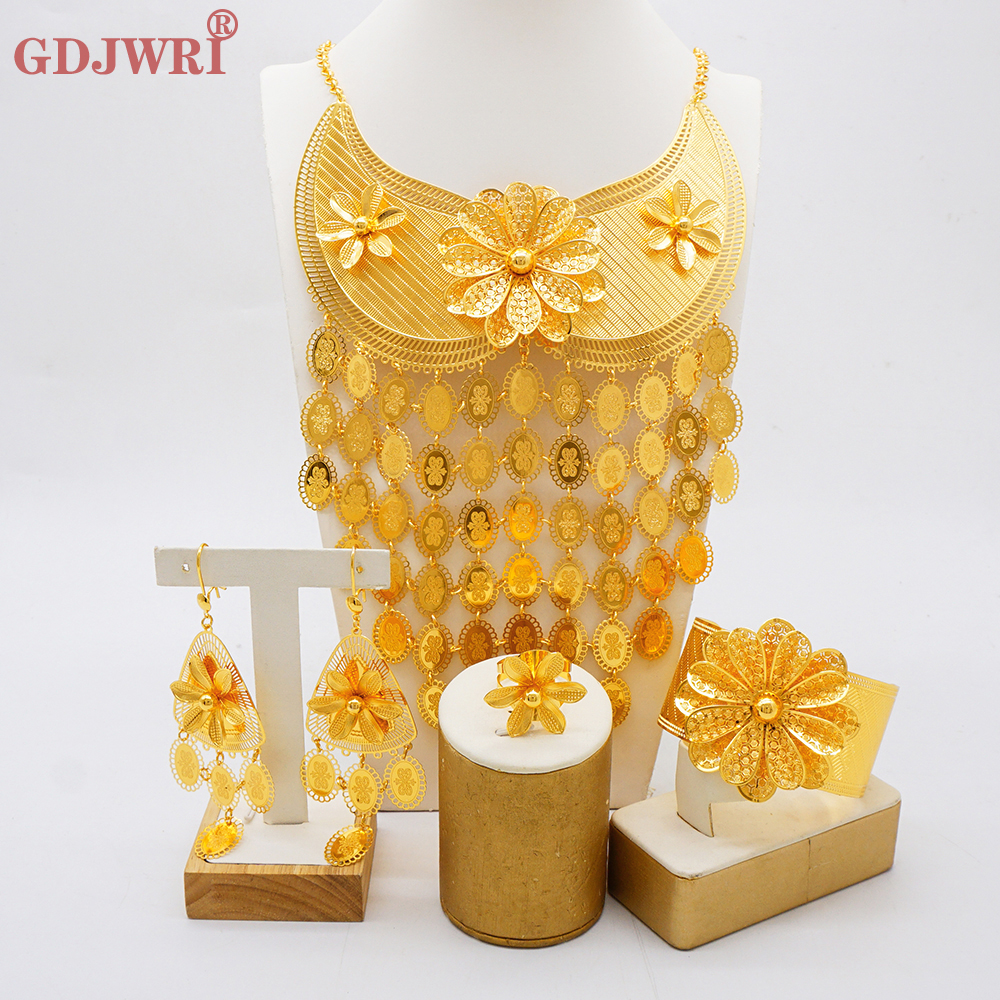 Dubai Gold Plated Long Broad b - Body Jewelry Dubai avaliação e preço