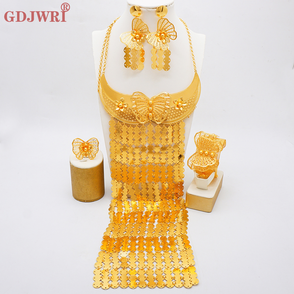Dubai Gold Plated Long Broad b - Body Jewelry Dubai avaliação e preço