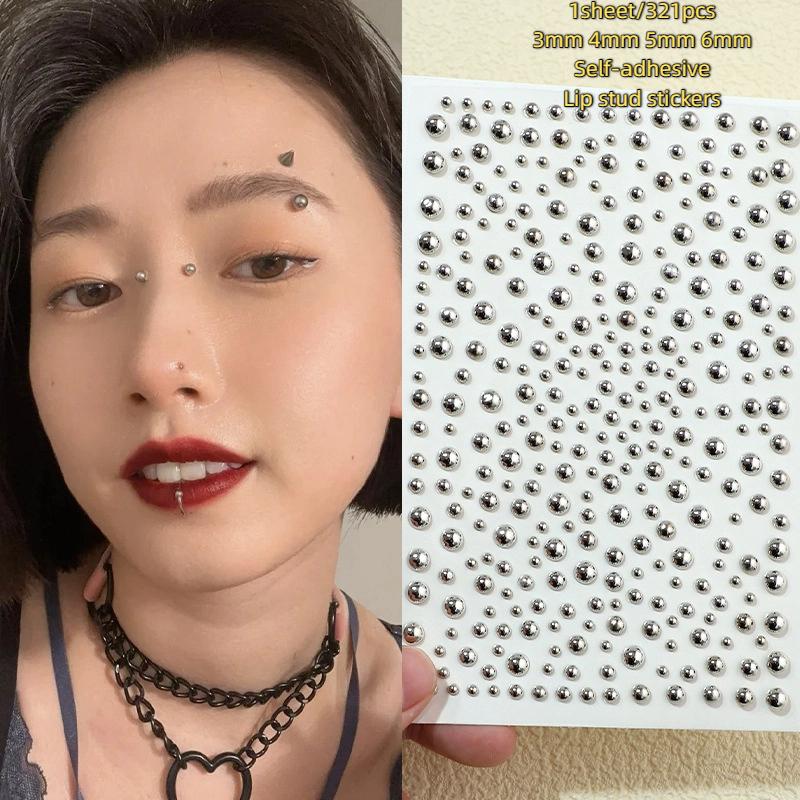 321pcs Non Piercing Lip Studs  - Body Jewelry Lip Ring avaliação e preço
