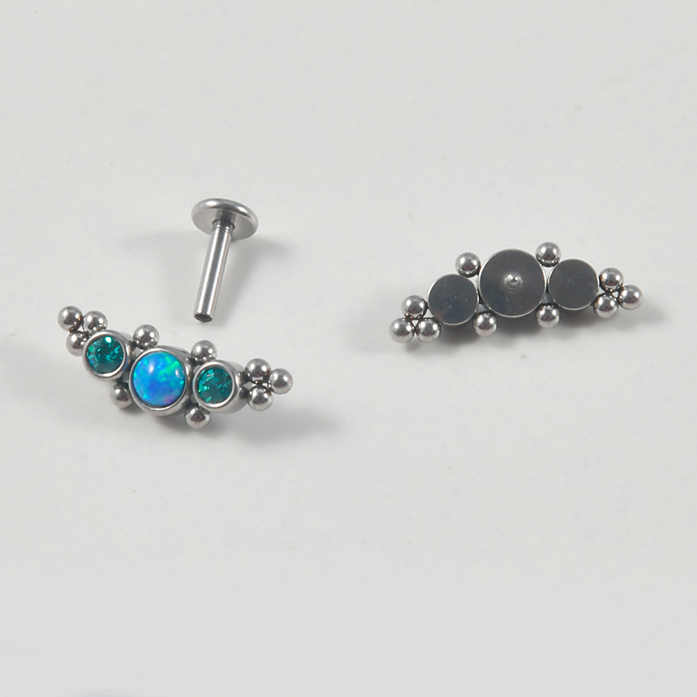 4PCS 316L Surgical Steel 16G   - Cluster Stud Ear avaliação e preço