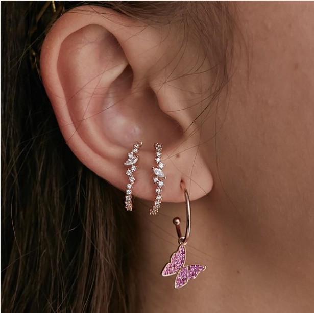 sparking bling cz cluster stud - Cluster Stud Ear avaliação e preço