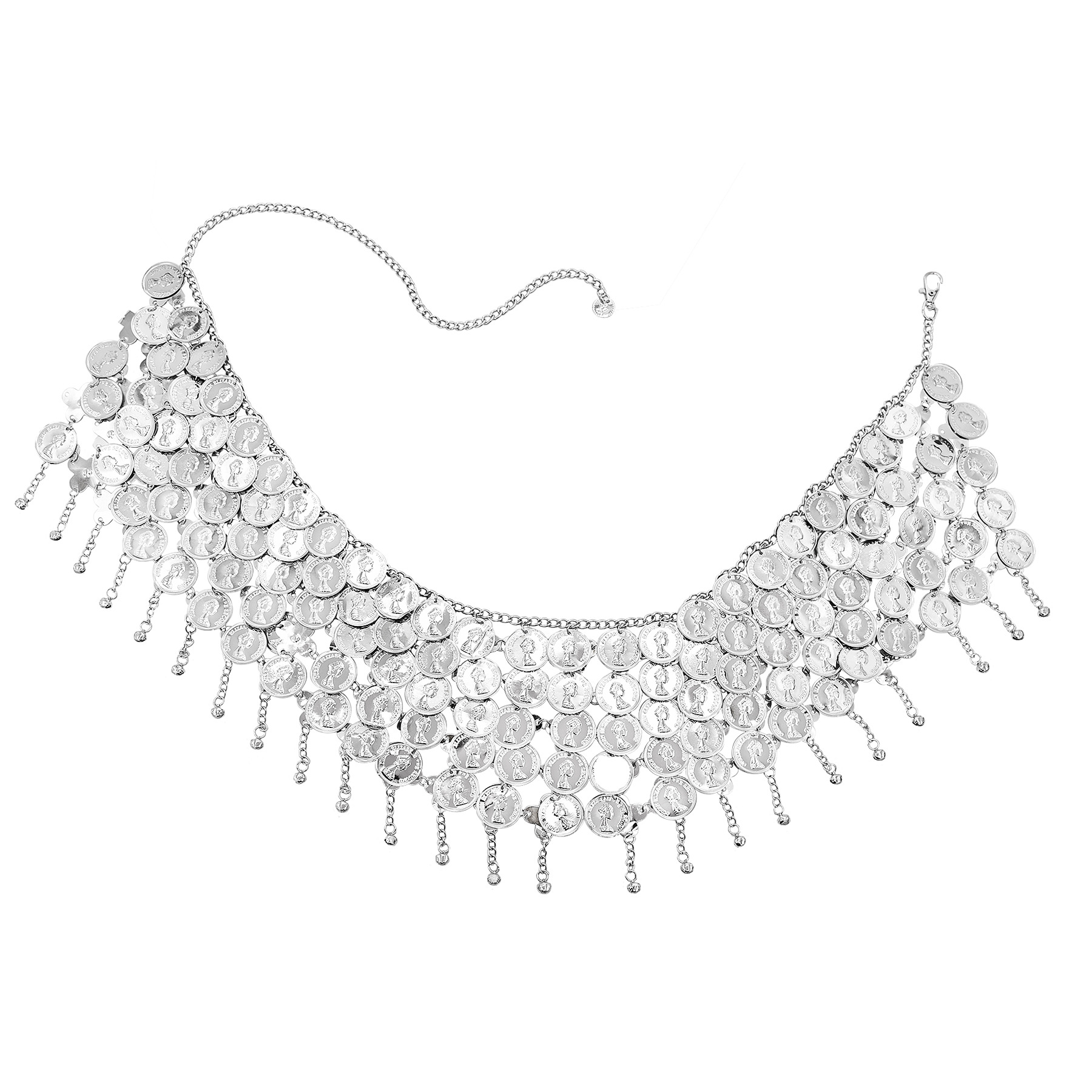 Silvery Bells Long Tassel Coin - Body Jewelry Indian avaliação e preço