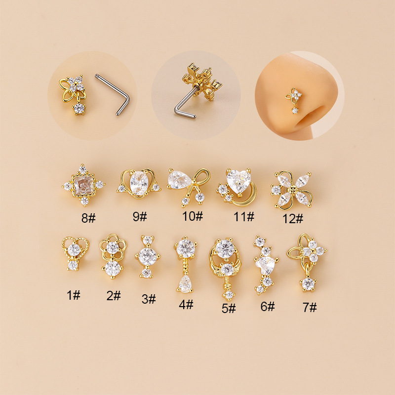 1PC 20G 316L Surgical Stainles - Body Jewelry Indian avaliação e preço
