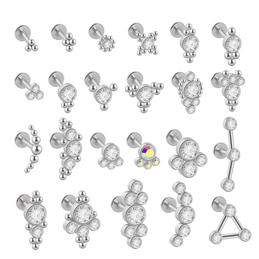 1PC Black Gold Silver Color St - Cluster Stud Ear avaliação e preço