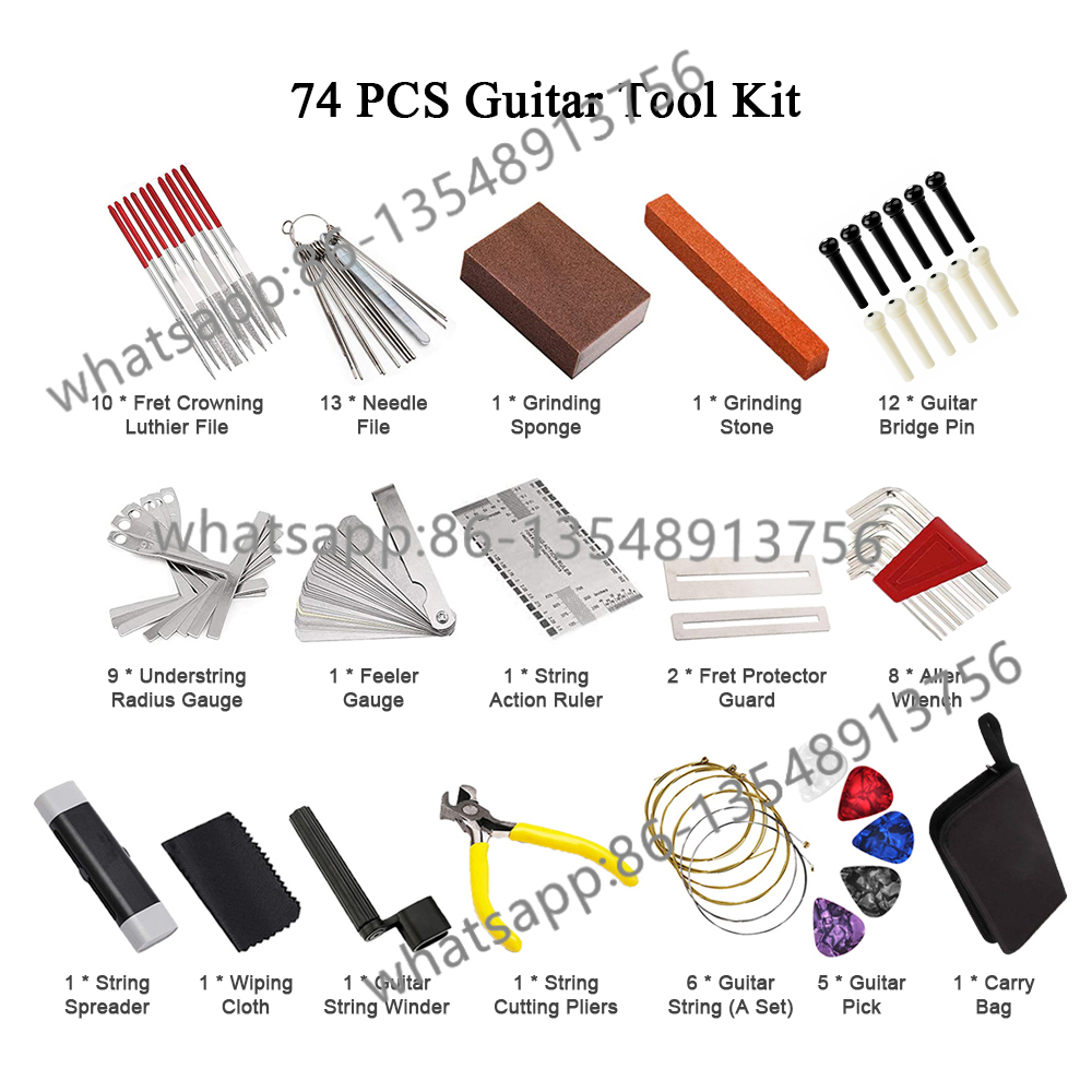72-piece guitar kit, repair an - Body Jewelry Repair avaliação e preço