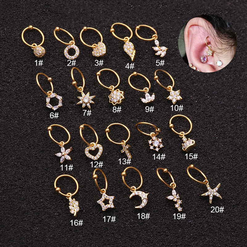1Pc Universal ring Hoop earrin - Body Jewelry Universe avaliação e preço