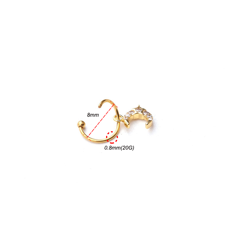 1Pc Universal ring Hoop earrin - Body Jewelry Universe avaliação e preço