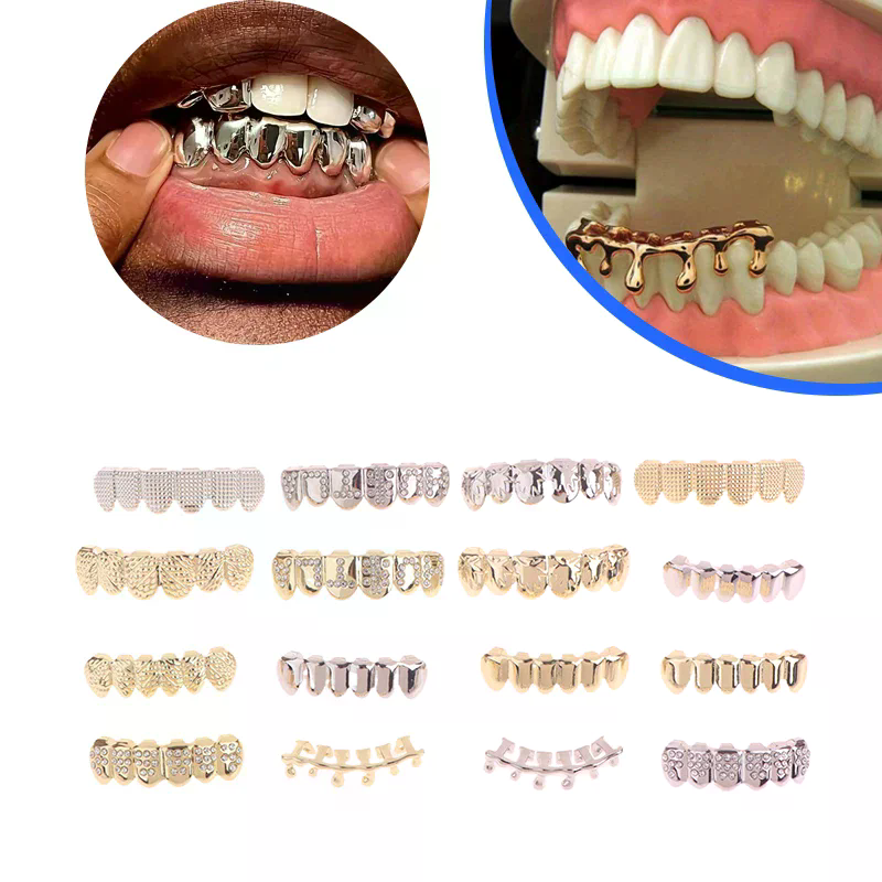 Hip Hop Metal Teeth Grillz Top - Body Jewelry Universe avaliação e preço