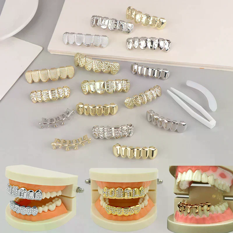 Hip Hop Metal Teeth Grillz Top - Body Jewelry Universe avaliação e preço