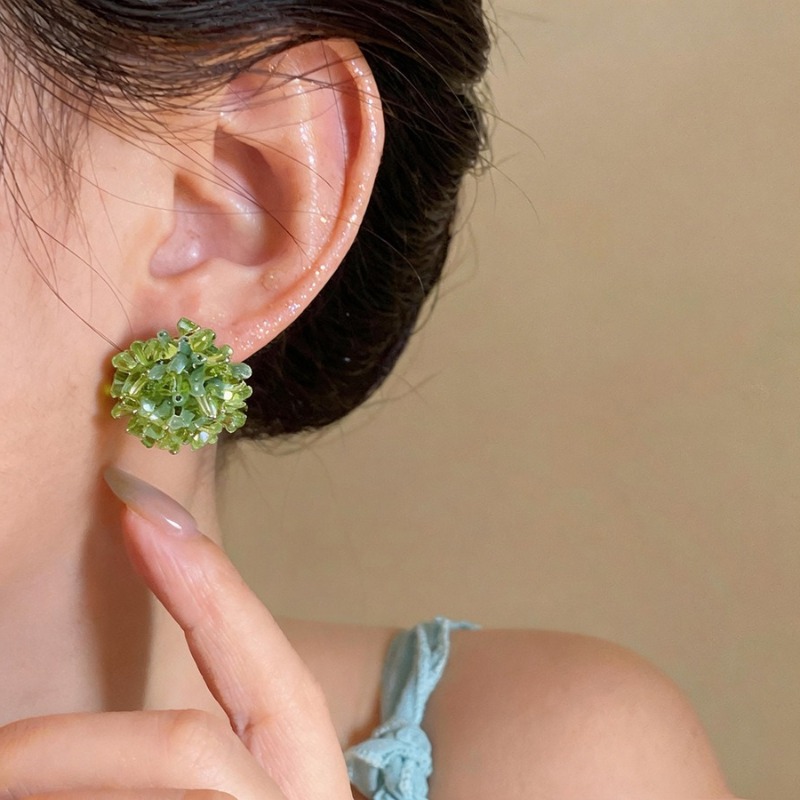 Fresh Handmade Flower Cluster  - Cluster Stud Ear avaliação e preço