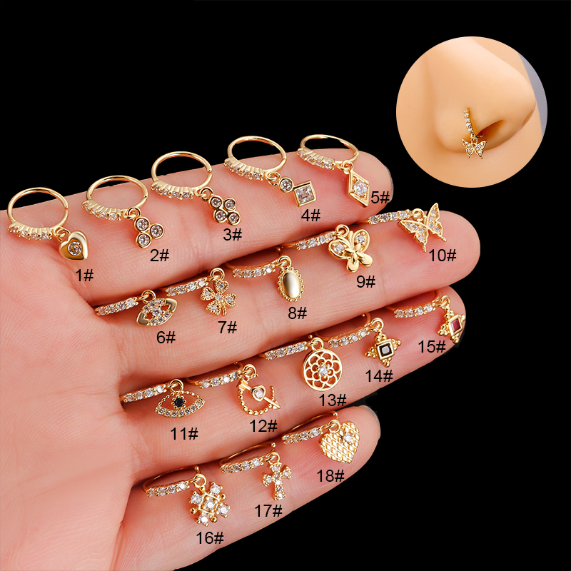 Stainless Steel Nose Ring with - Body Jewelry Indian avaliação e preço