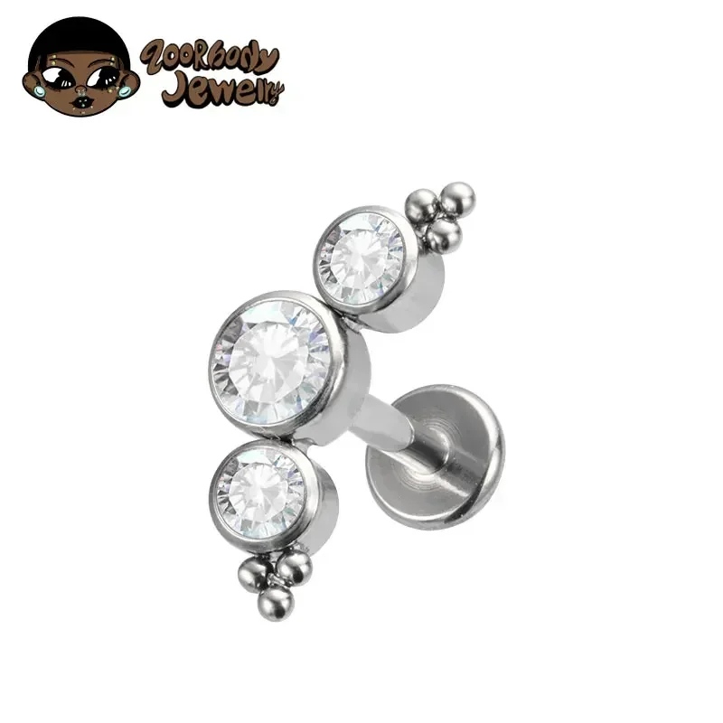 ASTM F136 Titanium Piercing 16 - Cluster Stud Ear avaliação e preço